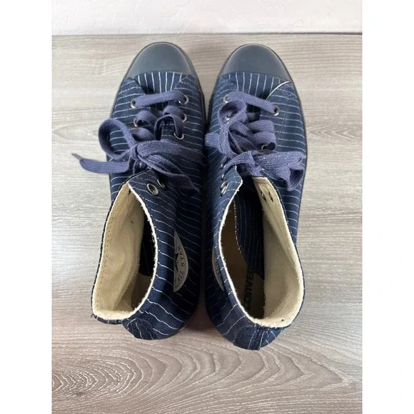 Converse Chuck Taylor All Star High Top Navy Blue Pinstripe Mens Size 13 Sneaker - Picture 6 of 10